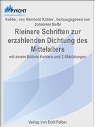 Rleinere Schriften zur erzahlenden Dichtung des Mittelalters