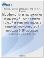 Морфология и гистохимия мышечной ткани стенки тонкой и толстой кишок у телочек черно-пестрой породы 6-18 месяцев