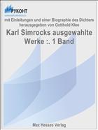 Karl Simrocks ausgewahlte Werke :. 1 Band