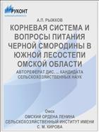 КОРНЕВАЯ СИСТЕМА И ВОПРОСЫ ПИТАНИЯ ЧЕРНОЙ СМОРОДИНЫ В ЮЖНОЙ ЛЕСОСТЕПИ ОМСКОЙ ОБЛАСТИ