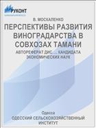 ПЕРСПЕКТИВЫ РАЗВИТИЯ ВИНОГРАДАРСТВА В СОВХОЗАХ ТАМАНИ