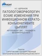 ПАТОЛОГОМОРФОЛОГИЧЕСКИЕ ИЗМЕНЕНИЯ ПРИ ИНФЕКЦИОННОМ КЕРАТО-КОНЪЮНКТИВИТЕ ЦЫПЛЯТ