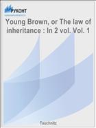 Young Brown, or The law of inheritance : In 2 vol. Vol. 1