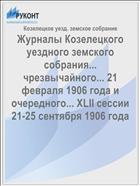 Журналы Козелецкого уездного земского собрания... чрезвычайного... 21 февраля 1906 года и очередного... XLII сессии 21-25 сентября 1906 года