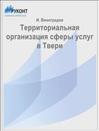 Территориальная организация сферы услуг в Твери