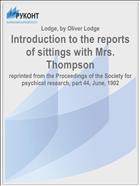 Introduction to the reports of sittings with Mrs. Thompson