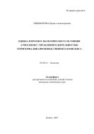 Оценка и прогноз экологического состояния атмосферы с управлением деятельностью территориально-производственного комплекса