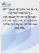 Методика формирования, предоставления и распределения субсидии на реализацию программ развития муниципальной службы