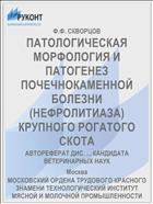 ПАТОЛОГИЧЕСКАЯ МОРФОЛОГИЯ И ПАТОГЕНЕЗ ПОЧЕЧНОКАМЕННОЙ БОЛЕЗНИ (НЕФРОЛИТИАЗА) КРУПНОГО РОГАТОГО СКОТА