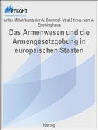 Das Armenwesen und die Armengesetzgebung in europaischen Staaten