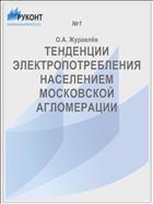 ТЕНДЕНЦИИ ЭЛЕКТРОПОТРЕБЛЕНИЯ НАСЕЛЕНИЕМ МОСКОВСКОЙ АГЛОМЕРАЦИИ