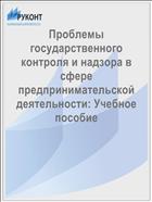 Проблемы государственного контроля и надзора в сфере предпринимательской деятельности: Учебное пособие