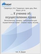 ... К учению об осуществлении права