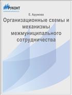 Организационные схемы и механизмы межмуниципального сотрудничества