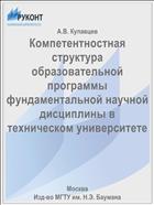 Компетентностная структура образовательной программы фундаментальной научной дисциплины в техническом университете