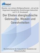 Der Ehsten aberglaubische Gebrauche, Weisen und Gewohnheiten