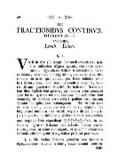 De fractionibus continuis dissertatio