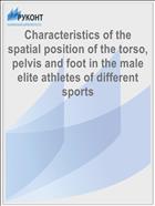 Characteristics of the spatial position of the torso, pelvis and foot in the male elite athletes of different sports