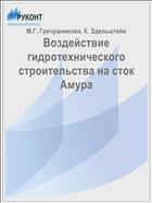 Воздействие гидротехнического строительства на сток Амура