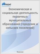 Экономическая и социальная деятельность первичных муниципальных образований (городских и сельских поселений) 
