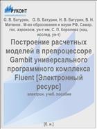 Построение расчетных моделей в препроцессоре Gambit универсального программного комплекса Fluent [Электронный ресурс] 