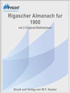 Rigascher Almanach fur 1900