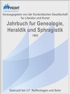 Jahrbuch fur Genealogie, Heraldik und Sphragistik