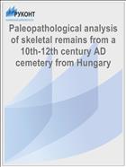 Paleopathological analysis of skeletal remains from a 10th-12th century AD cemetery from Hungary