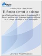 E. Renan devant la science