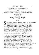 Specimen algebrae ad architecturam militarem applicatae