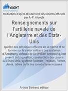 Renseignements sur l'artillerie navale de l'Angleterre et des Etats-Unis