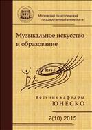 Вестник кафедры ЮНЕСКО «Музыкальное искусство и образование» №2 2015