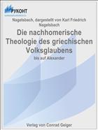 Die nachhomerische Theologie des griechischen Volksglaubens