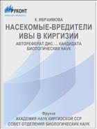 НАСЕКОМЫЕ-ВРЕДИТЕЛИ ИВЫ В КИРГИЗИИ