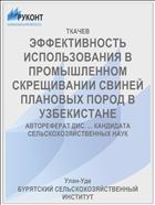 ЭФФЕКТИВНОСТЬ ИСПОЛЬЗОВАНИЯ В ПРОМЫШЛЕННОМ СКРЕЩИВАНИИ СВИНЕЙ ПЛАНОВЫХ ПОРОД В УЗБЕКИСТАНЕ