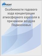 Особенности годового хода концентрации атмосферного аэрозоля в приземном воздухе Подмосковья