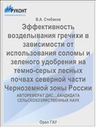 Эффективность возделывания гречихи в зависимости от использования соломы и зеленого удобрения на темно-серых лесных почвах северной части Черноземной зоны России