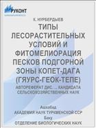 ТИПЫ ЛЕСОРАСТИТЕЛЬНЫХ УСЛОВИЙ И ФИТОМЕЛИОРАЦИЯ ПЕСКОВ ПОДГОРНОЙ ЗОНЫ КОПЕТ-ДАГА (ГЯУРС-ГЕОК-ТЕПЕ)