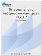 Путеводитель по информационному праву. В 3 т. Т. 1