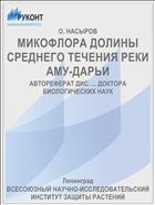МИКОФЛОРА ДОЛИНЫ СРЕДНЕГО ТЕЧЕНИЯ РЕКИ АМУ-ДАРЬИ
