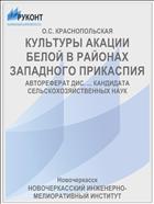 КУЛЬТУРЫ АКАЦИИ БЕЛОЙ В РАЙОНАХ ЗАПАДНОГО ПРИКАСПИЯ