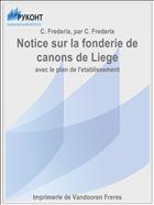 Notice sur la fonderie de canons de Liege