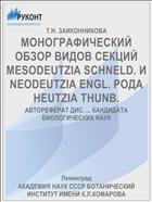 МОНОГРАФИЧЕСКИЙ ОБЗОР ВИДОВ СЕКЦИЙ MESODEUTZIA SCHNELD. И NEODEUTZIA ENGL. РОДА HEUTZIA THUNB.
