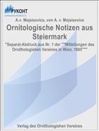 Ornitologische Notizen aus Steiermark
