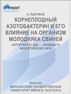 КОРНЕПЛОДНЫЙ АЗОТОБАКТЕРИН И ЕГО ВЛИЯНИЕ НА ОРГАНИЗМ МОЛОДНЯКА СВИНЕЙ
