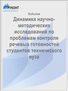 Динамика научно-методических исследований по проблемам контроля речевых готовностей студентов технического вуза