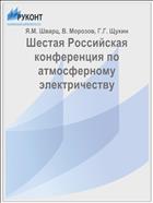 Шестая Российская конференция по атмосферному электричеству