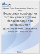 Возрастная морфология гортани свинок крупной белой породы при гиподинамии и дозированном движении