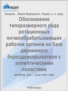 Обоснование типоразмерного ряда ротационных почвообрабатывающих рабочих органов на базе дернинного бороздовскрывателя с эллиптическими лопастями