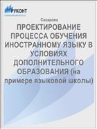 ПРОЕКТИРОВАНИЕ ПРОЦЕССА ОБУЧЕНИЯ ИНОСТРАННОМУ ЯЗЫКУ В УСЛОВИЯХ ДОПОЛНИТЕЛЬНОГО ОБРАЗОВАНИЯ (на примере языковой школы)